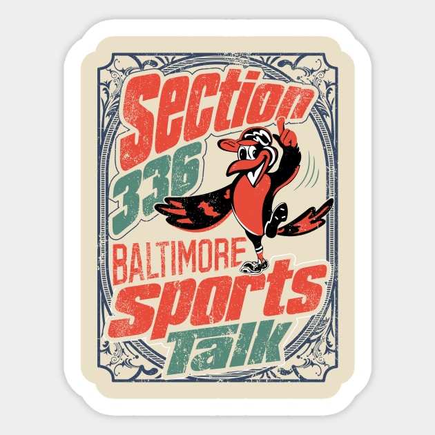 Section 336 Baltimore Sports TAlk Sticker by Birdland Sports